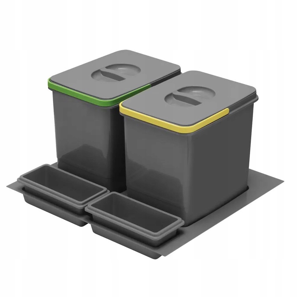 Kosz na śmieci segregator wkład do szuflady 60 2 pojemniki 15L