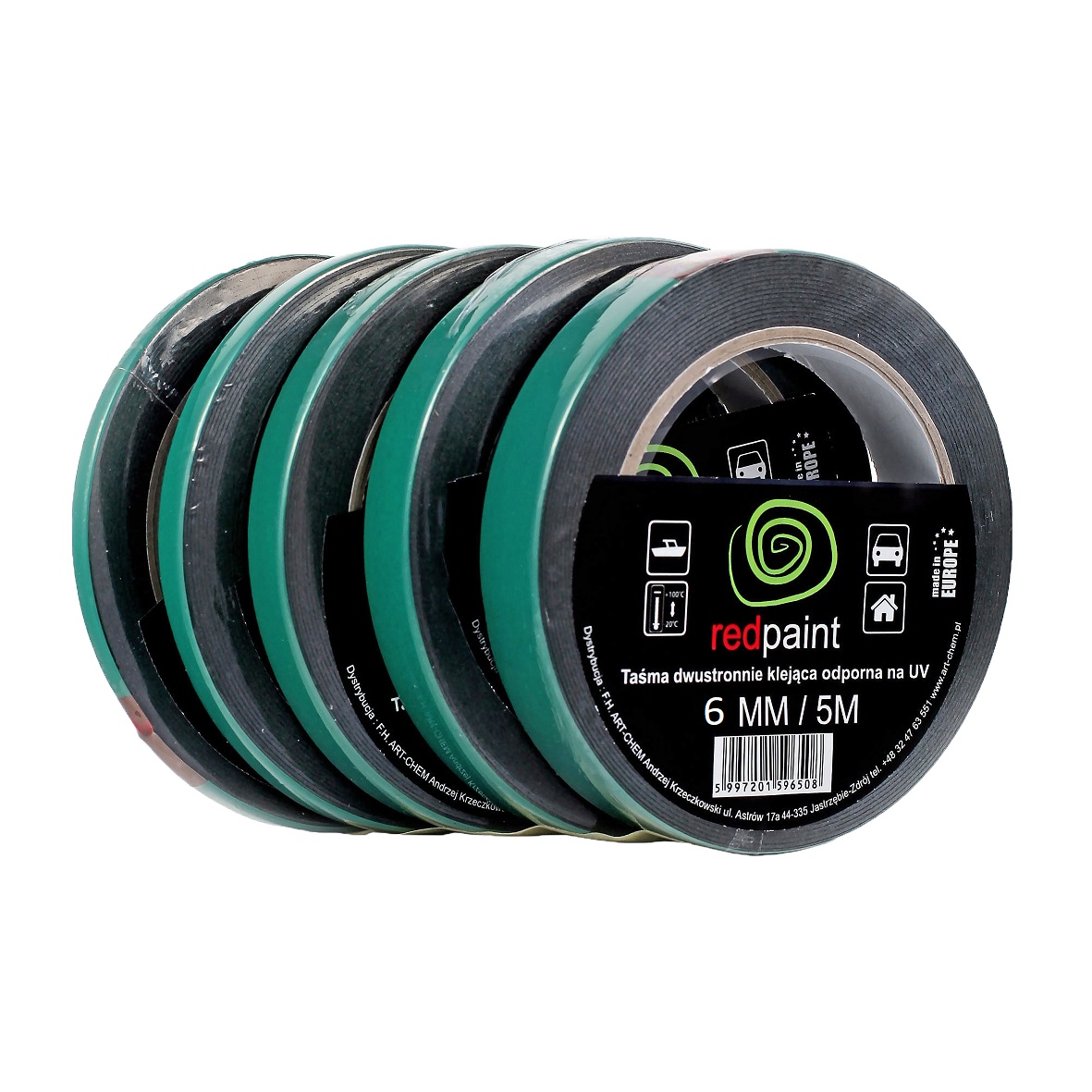 REDPAINT TAŚMA DWUSTRONNIE KLEJĄCA 19MM/5M UV