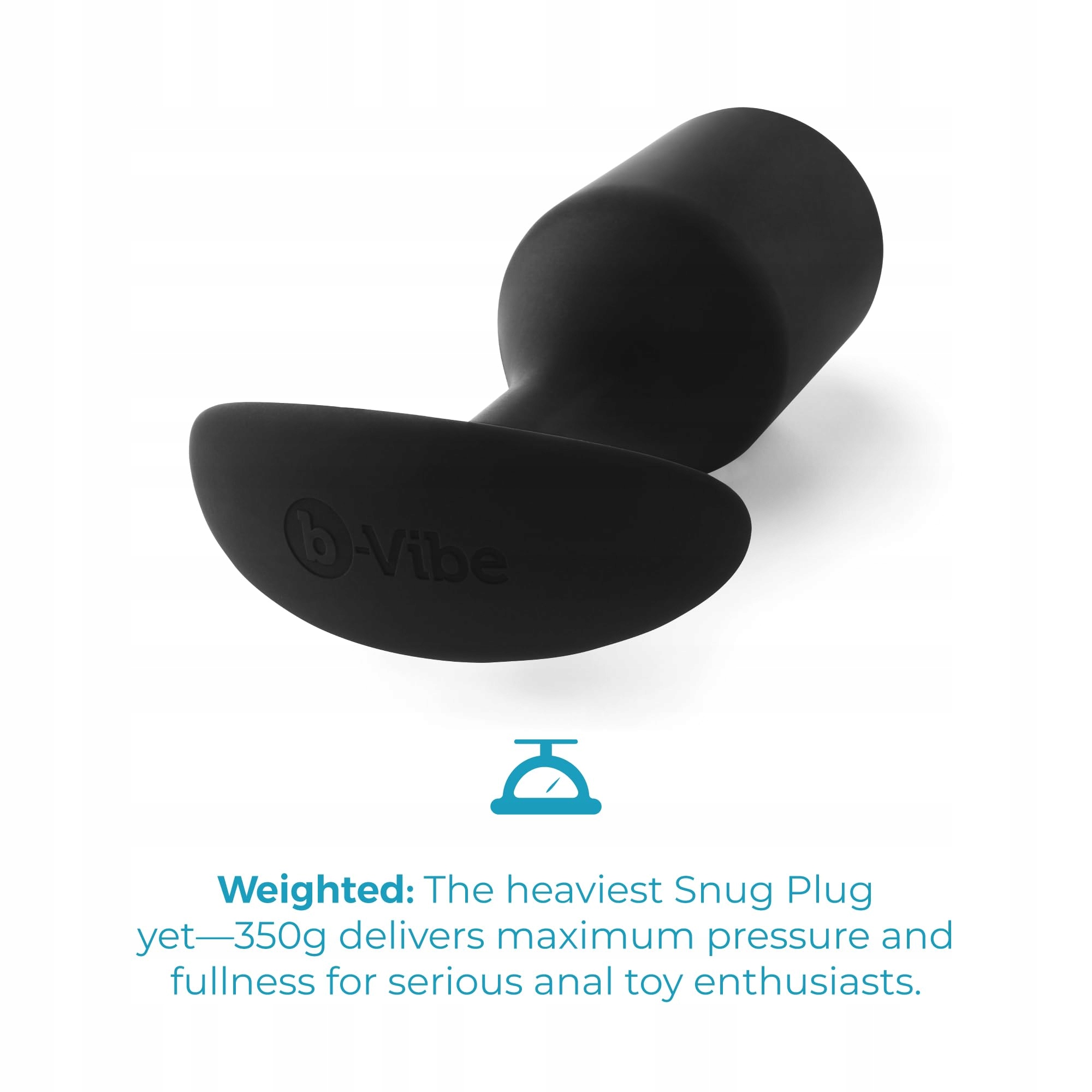 B-VIBE Snug Plug 4 Duży Silikonowy Korek Analny Czarny — miniatura 5