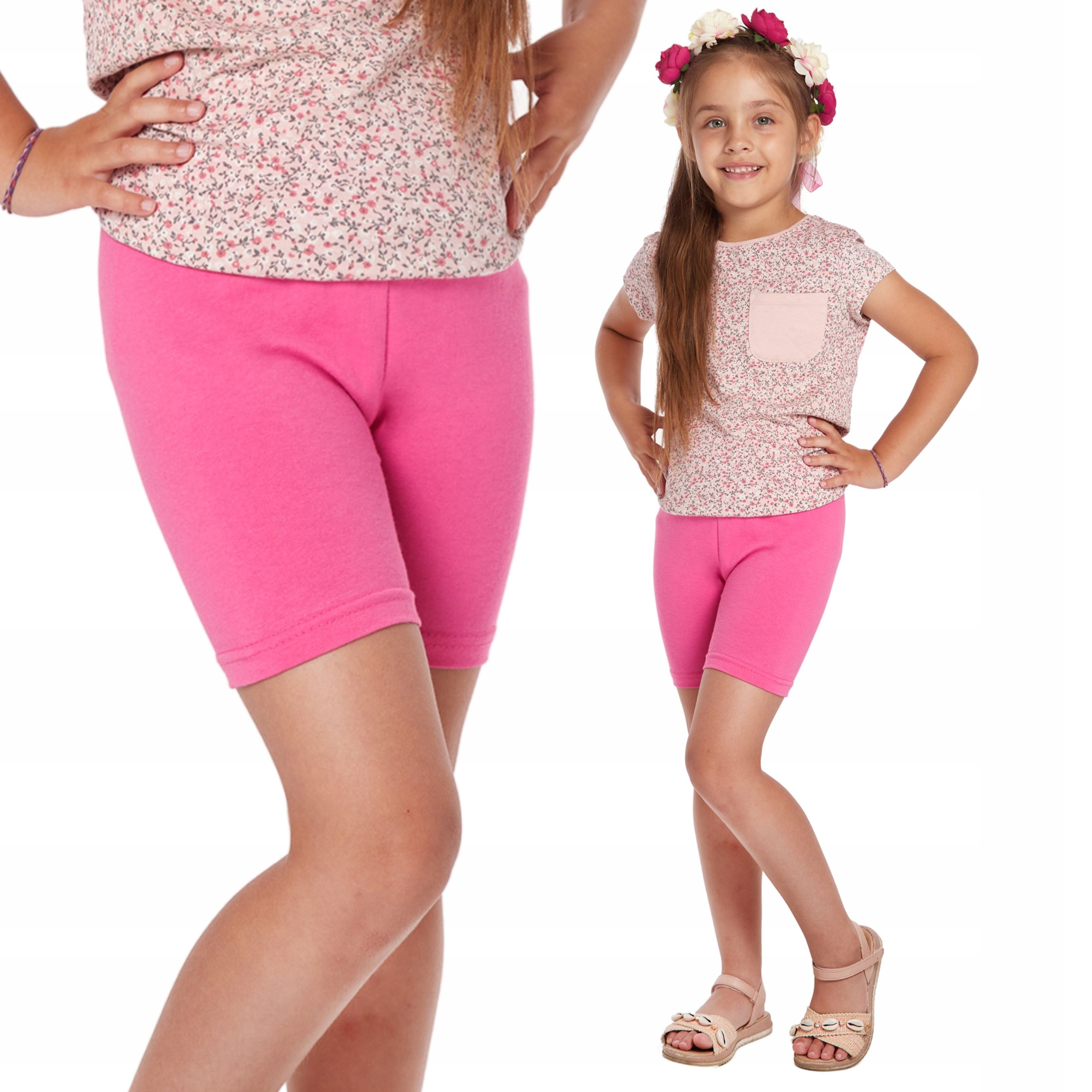 DZIEWCZĘCE LEGGINSY 1/2 KRÓTKIE SZORTY KOLARKI