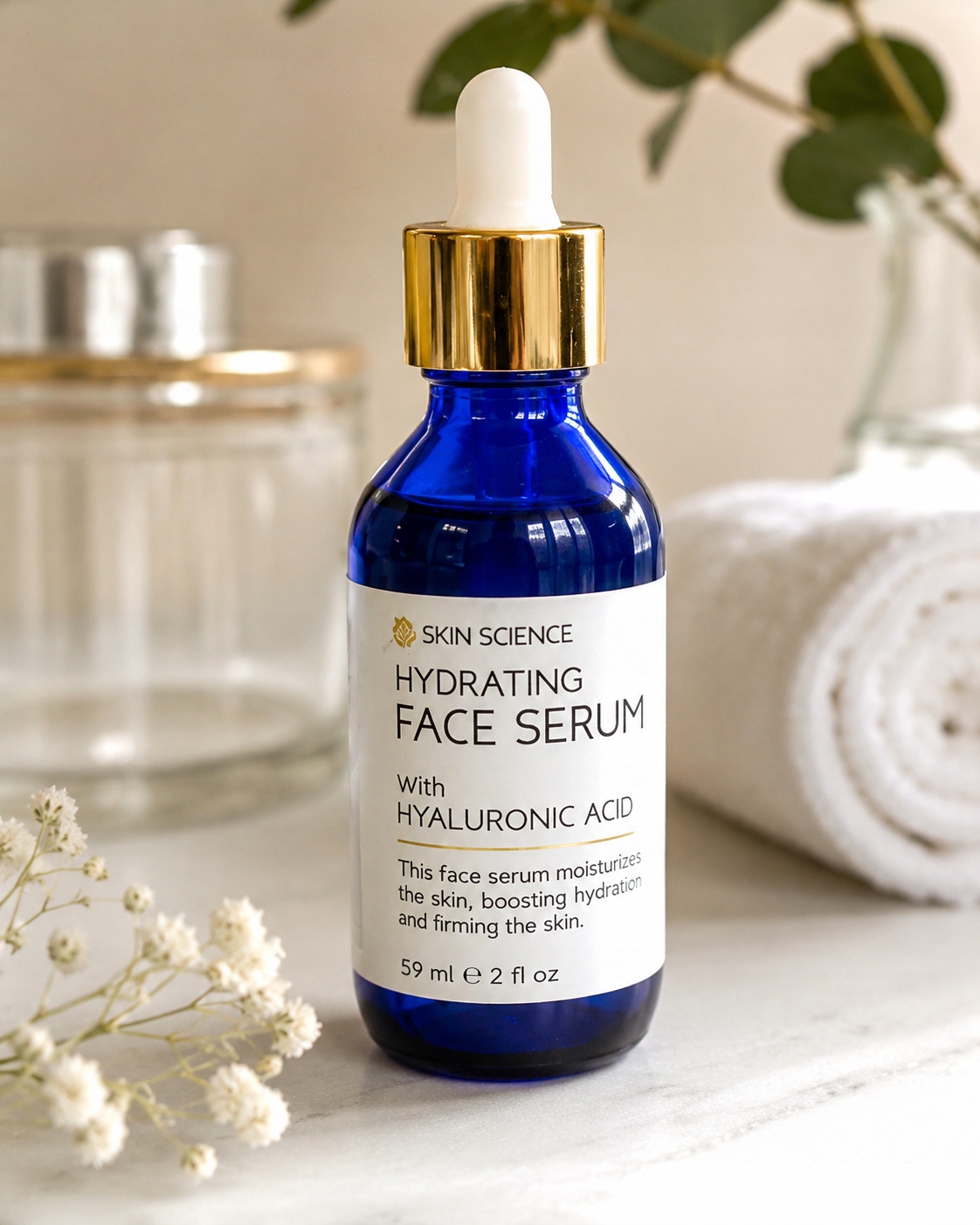 Skin Science Hydratační sérum na obličej s kyselinou hyaluronovou 59 ml