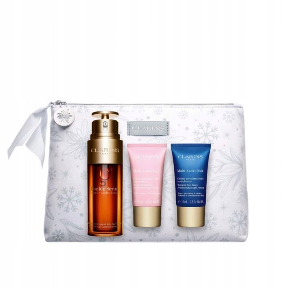

Clarins Double Serum zestaw kremów z kosmetyczką