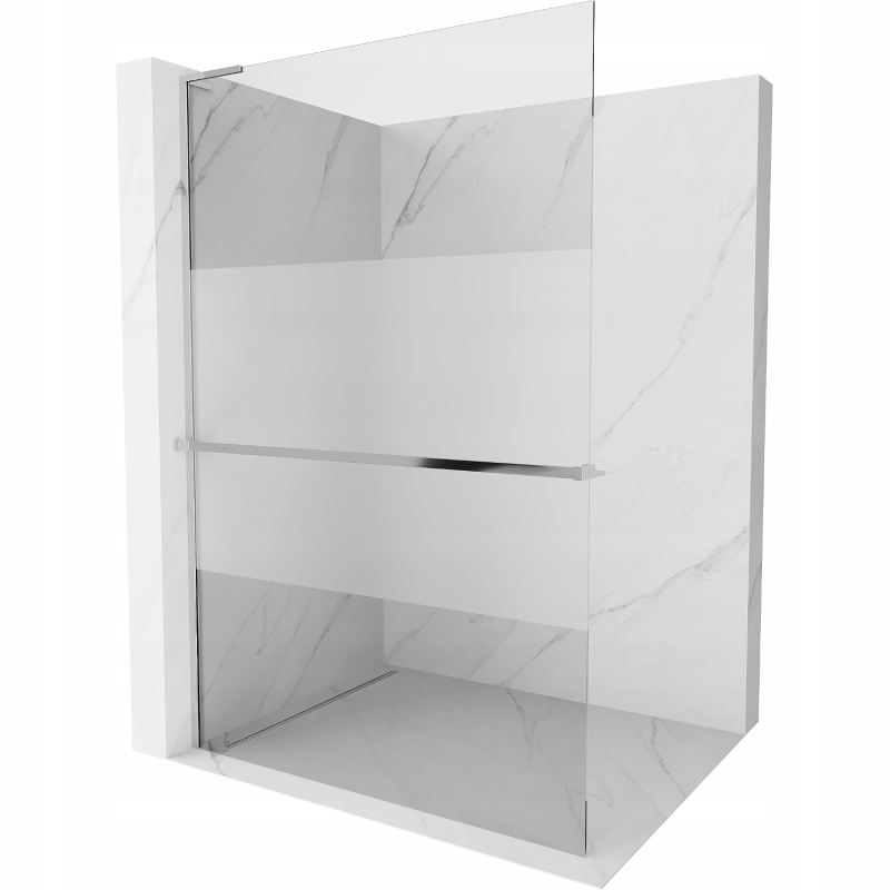 Mexen Kioto+ L 120x200cm Walk-in s policí, chrom