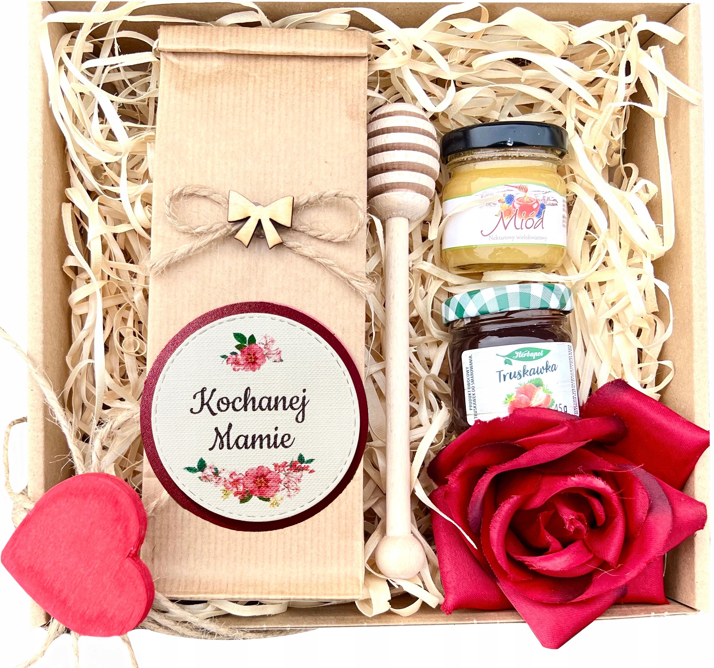 

na Dzień Mamy Zestaw Herbata Miód Róża