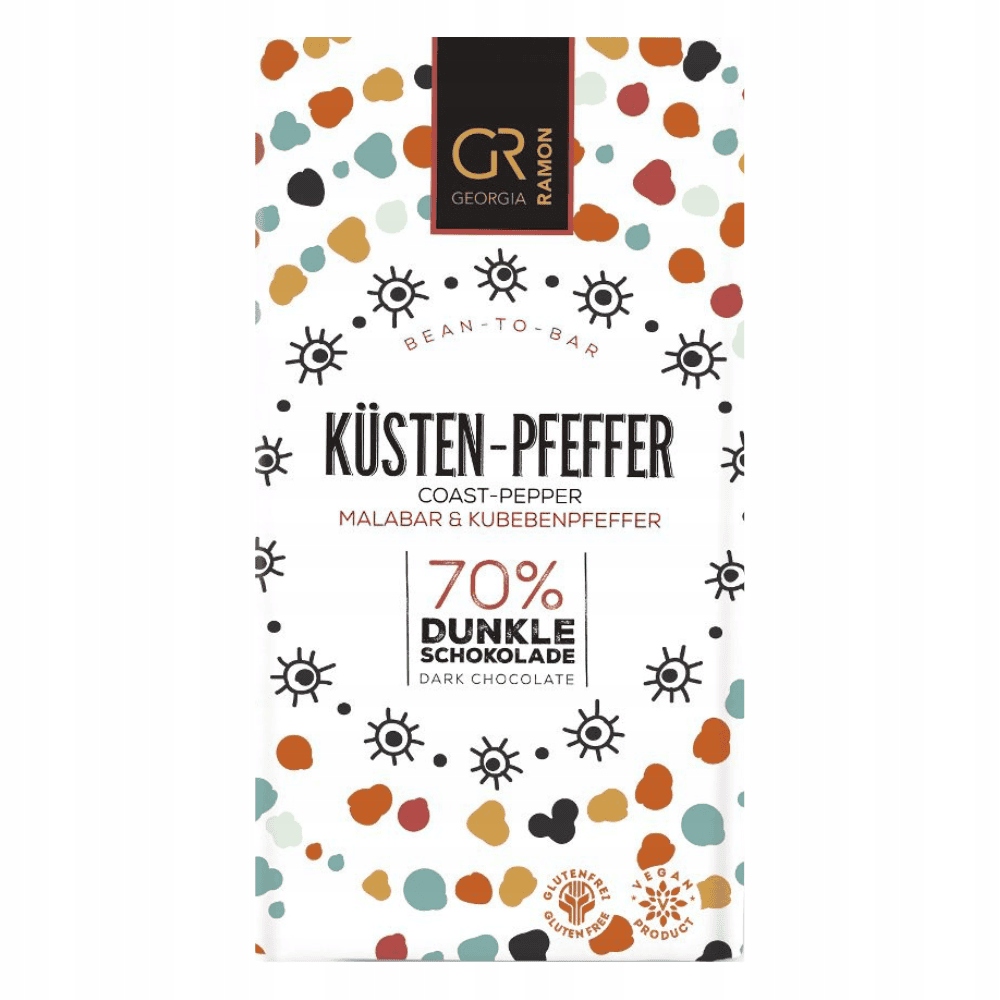 Levně 2x Georgia Ramon Tmavá Čokoláda 70% s Kubebou a Malabarským pepřem 50 g
