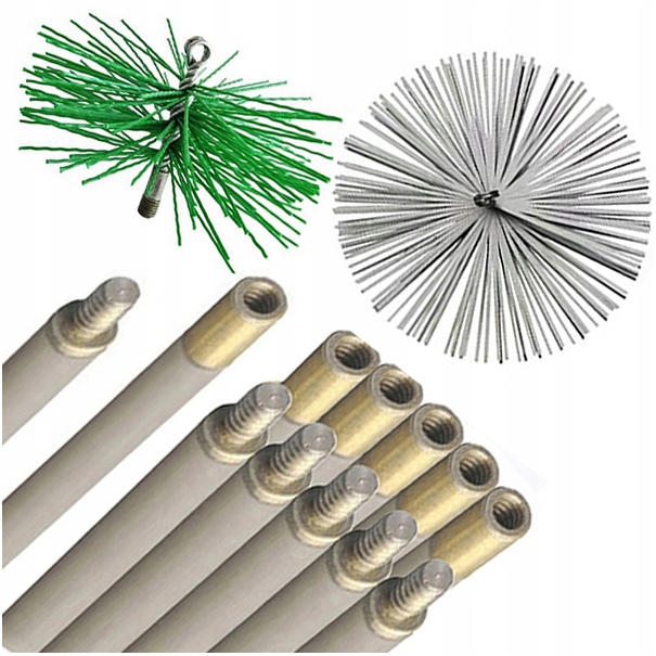 Profesjonalna Szczotka Do Czyszczenia Komina Pieca Od Dołu 7m (1,4m)