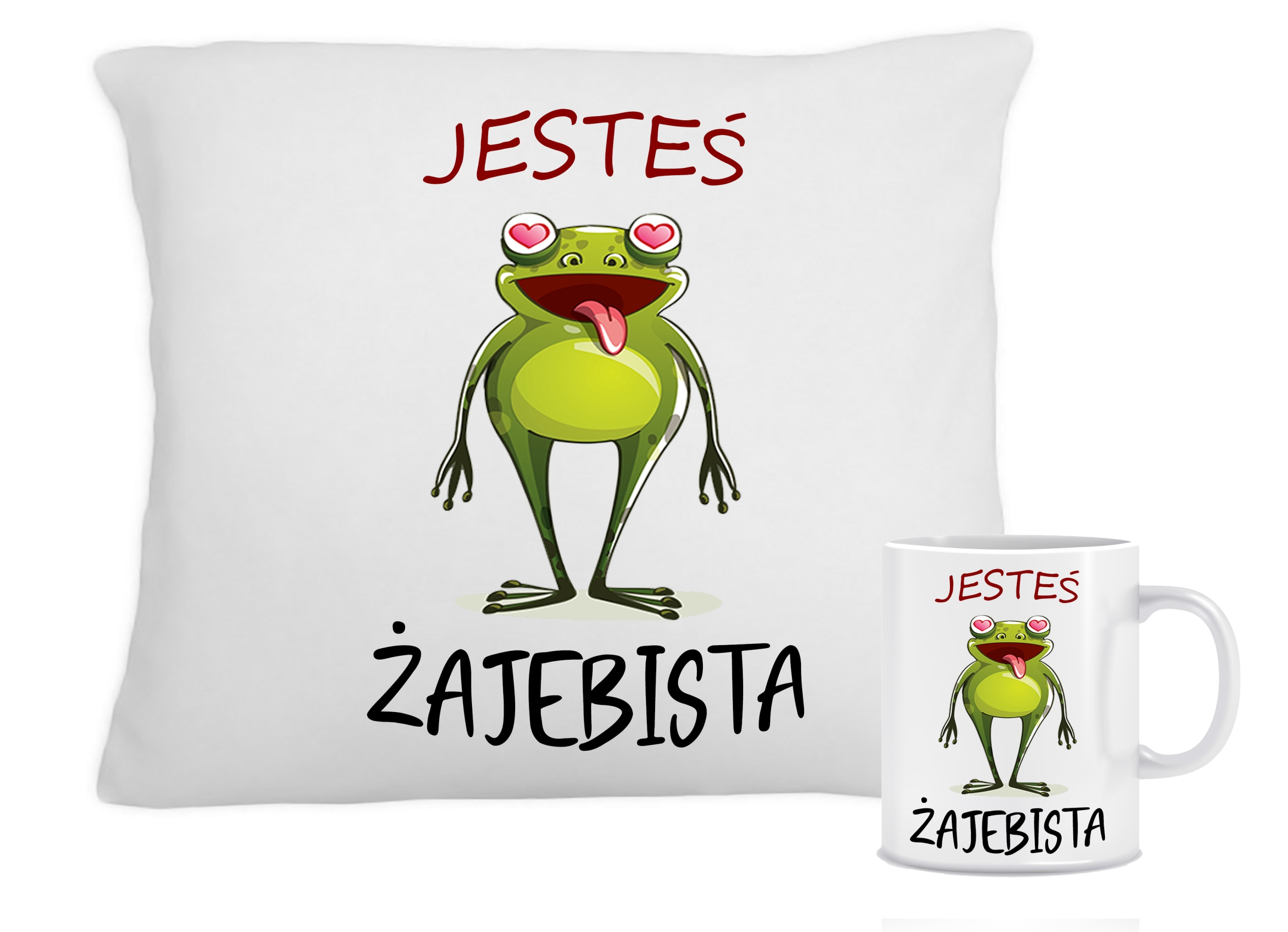 

Zestaw Poduszka Kubek Jesteś Żajebista