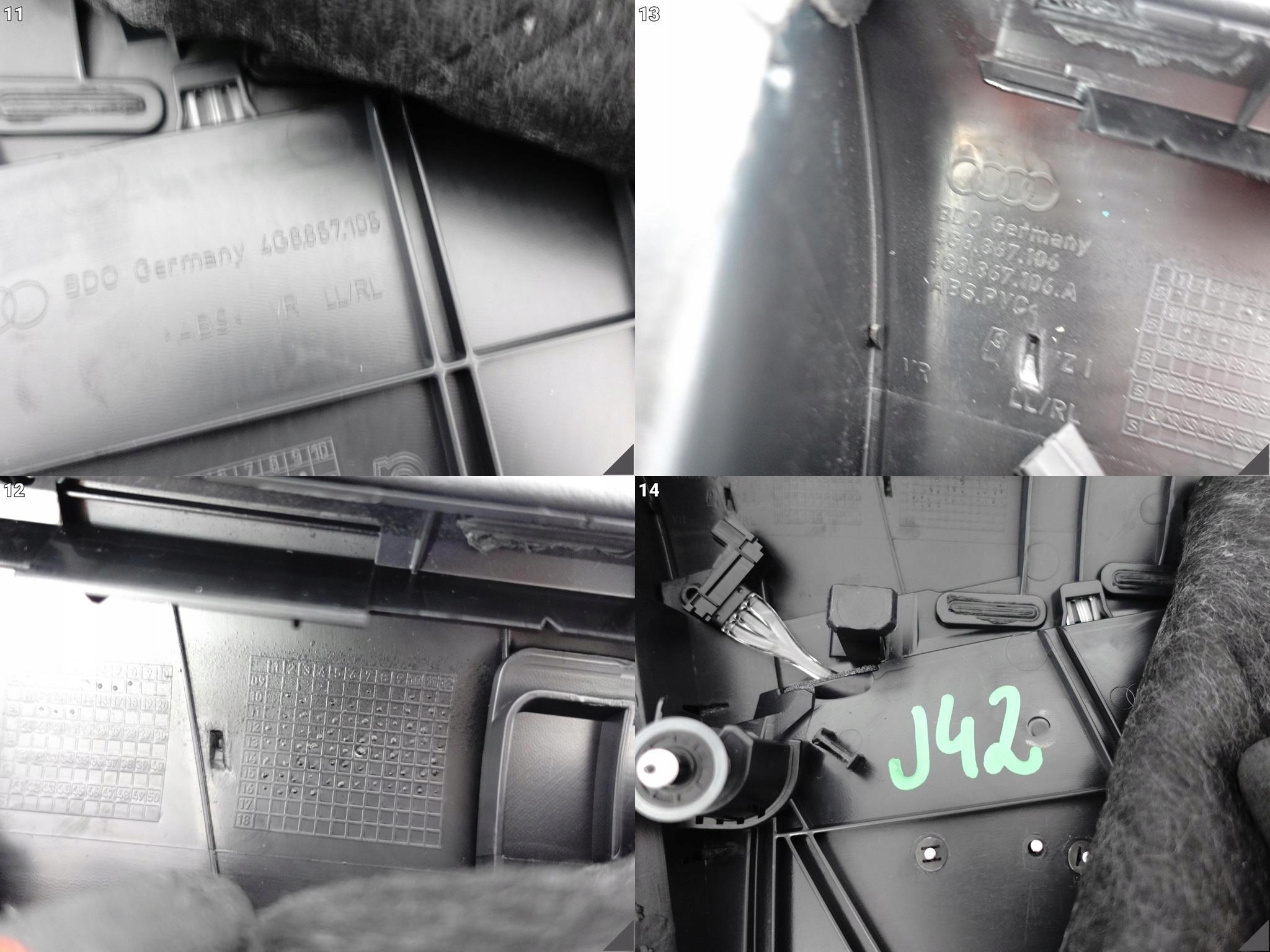 AUDI RS7 S7 A7 4G8 C7 10-18 upholstery side door right front EXCLUSIVE