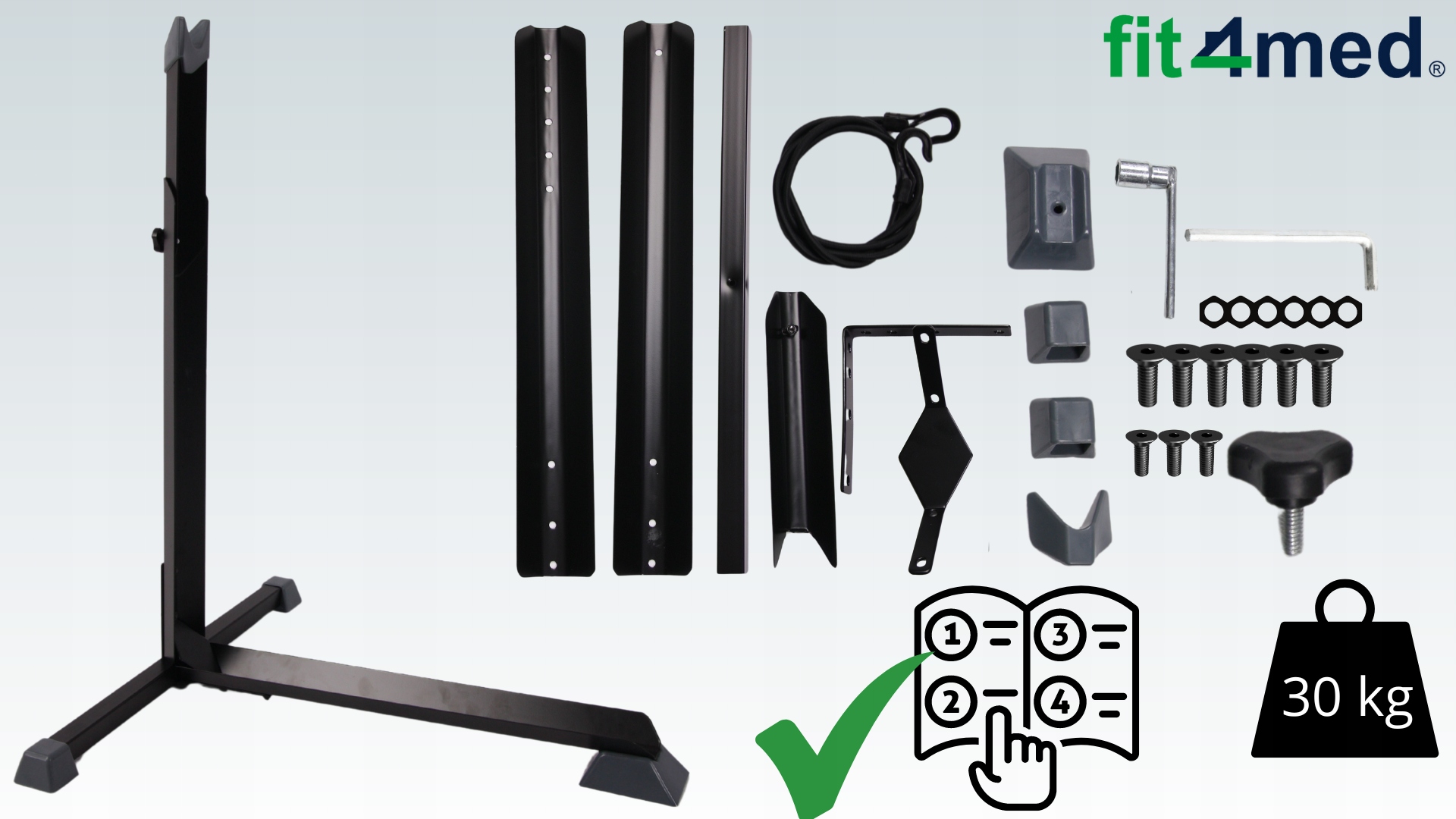 STOJAK PIONOWY Z REGULACJĄ WYSOKOŚCI UCHWYT ROWEROWY NA ROWER STABILNY Liczba stanowisk 1