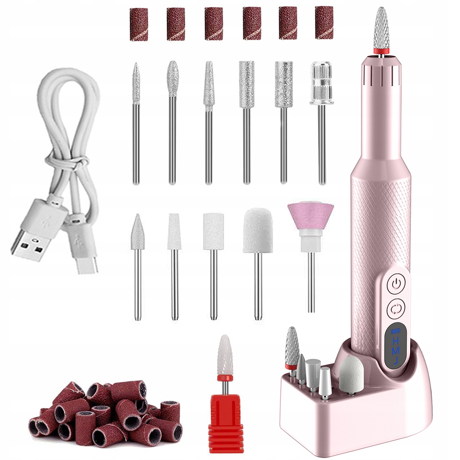Bruska Na Nehty 20000RPM Bezdrátová Sada Pro Profesionální Manikúru