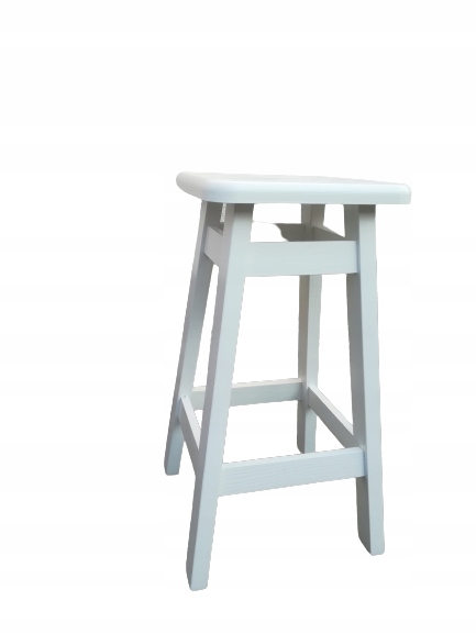 

Biały Masywny Prosty Taboret Stołek 60 cm Hoker