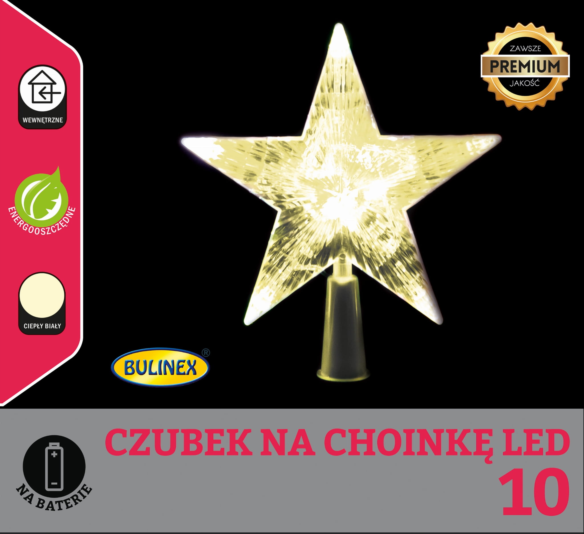 

Czubek na Choinkę czub Gwiazda Led Święta Baterie