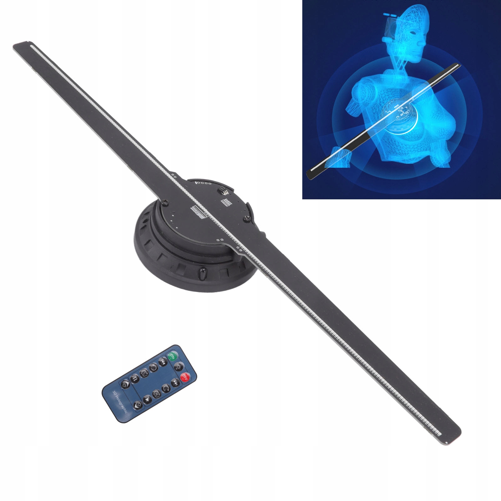 3D HOLOGRAM PROJECTOR 224 LED 720X224 15W 42CM MP4 JPG