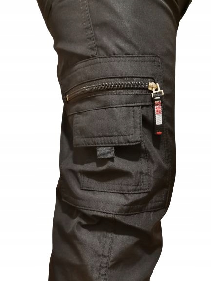 BOJÓWKI spodnie SOFTSHELL ocieplane POLAREM L Fason bojówki