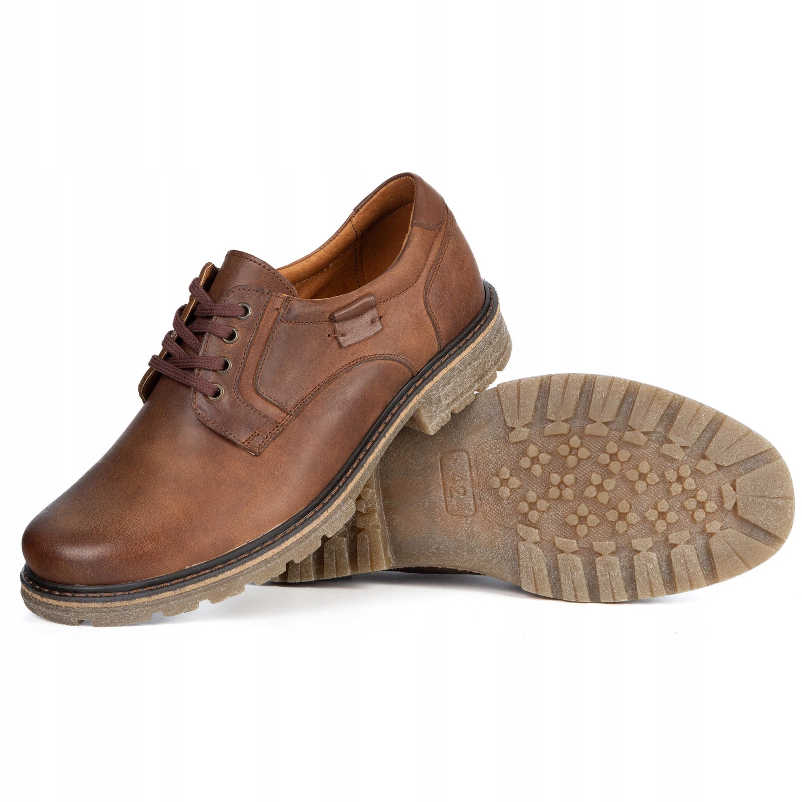 Pánské boty trapery krátké šněrovací 897K hnědé 43