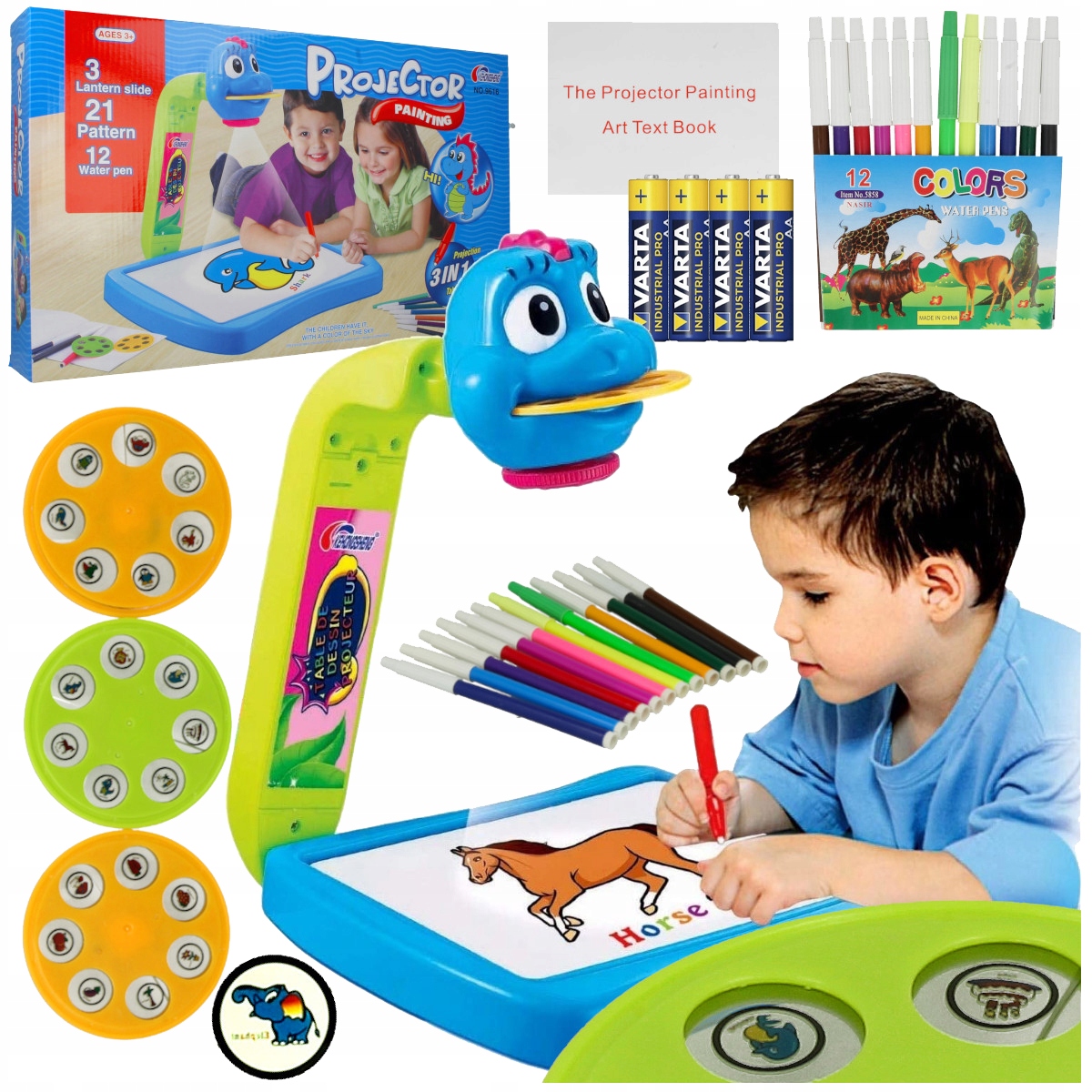 PROJEKTOR RZUTNIK DO NAUKI RYSOWANIA ZE SLAJDAMI Stan opakowania oryginalne