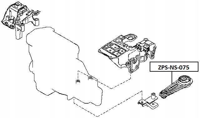 PODUSZKA SILNIKA PRZÓD NISSAN QASHQAI 2007- Producent części NTY