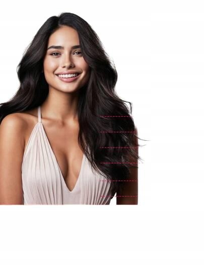Shein Černé Tresky Klips ZT2__45CM
