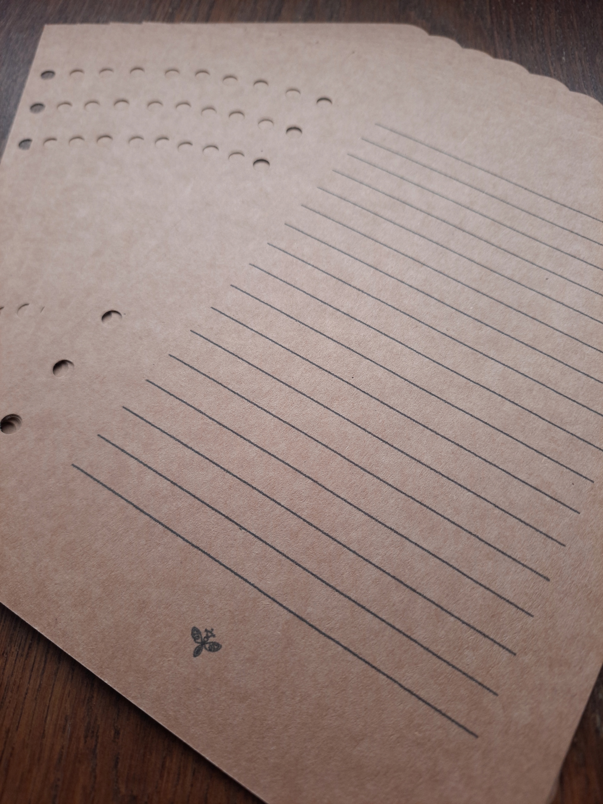 Wkład EKO KRAFT segregatora notesu planera - 6 RINGÓW A5 zadruk - linia Rodzaj planer