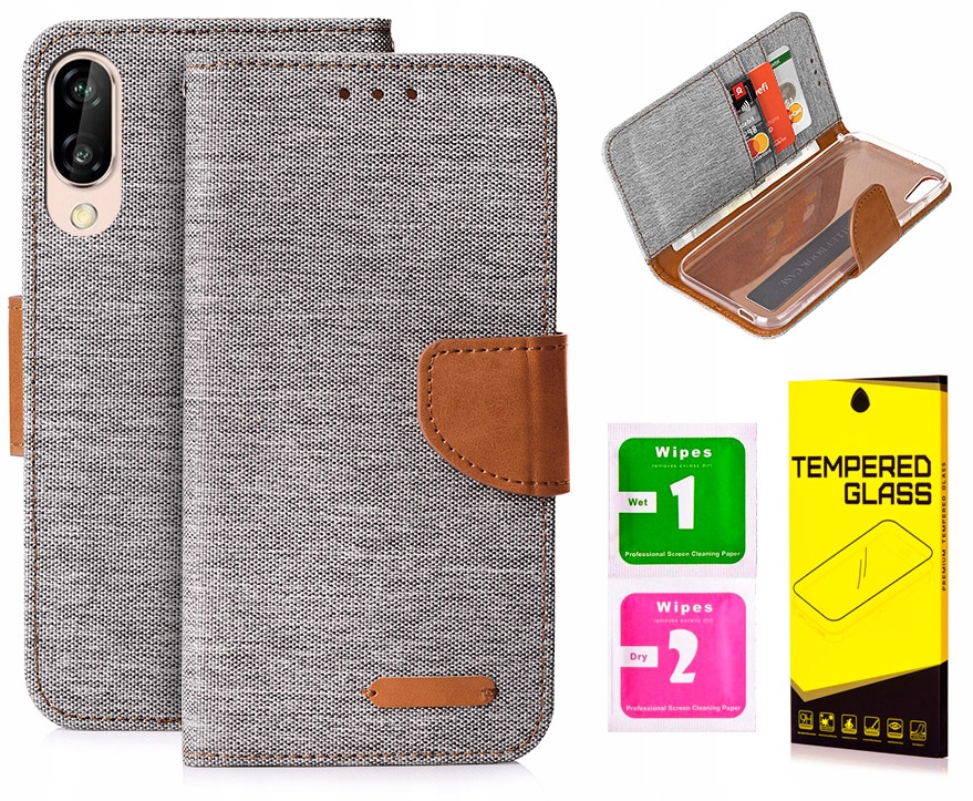 

Etui Portfel Canvas do Huawei P20 Lite