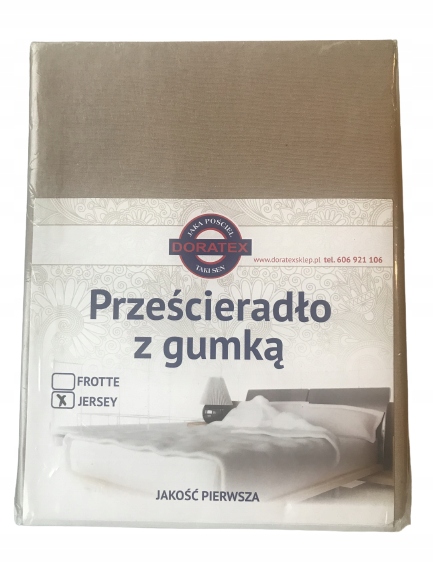 

Prześcieradło Z Gumką Bawełna Beżowe 180x200 cm