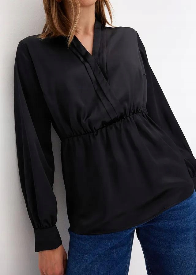 SATYNOWA KOSZULA ZE ŚCIĄGACZEM 44 Rozmiar 44