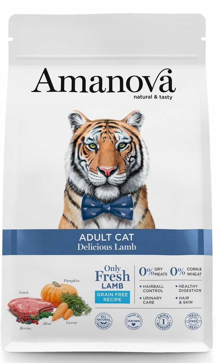 Levně Amanova Adult Cat Delicious Lamb Suché Krmivo pro kočky 1,5 kg