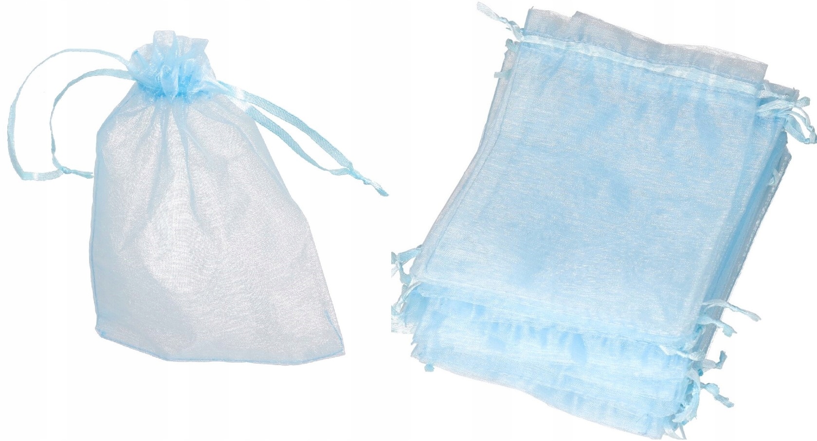 

Woreczki Z Organzy 25SZT 12X17CM Komunia Ślub