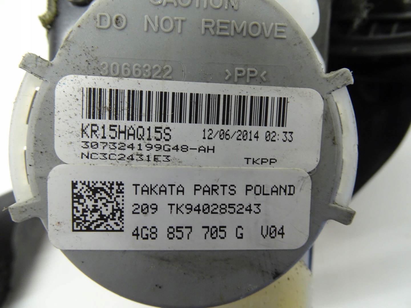 front tension belt safety left side AUDI A6 C7 4G8857705G
