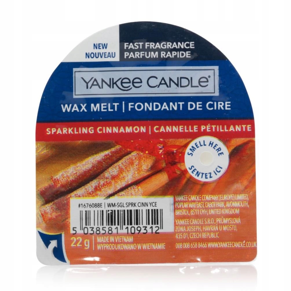 

Yankee Candle Wosk Sparkling Cinnamon 8h 22g