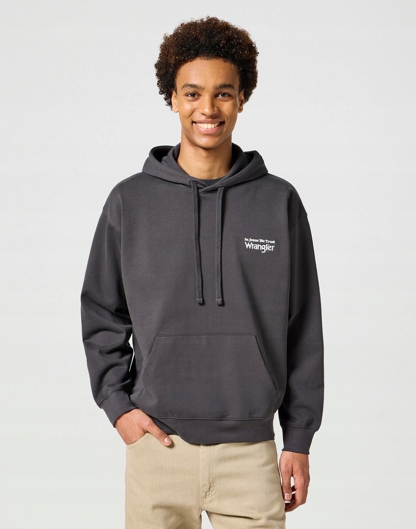 Pánská mikina Wrangler Hoodie Faded Black 112357324 XXL