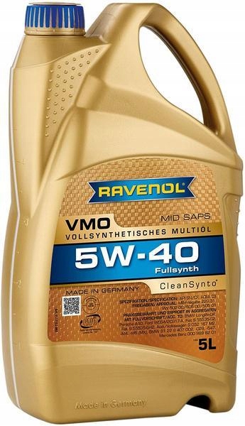 

Ravenol Vmo 5W40 Cleansynto Acea C3 Api Sn/cf 5L