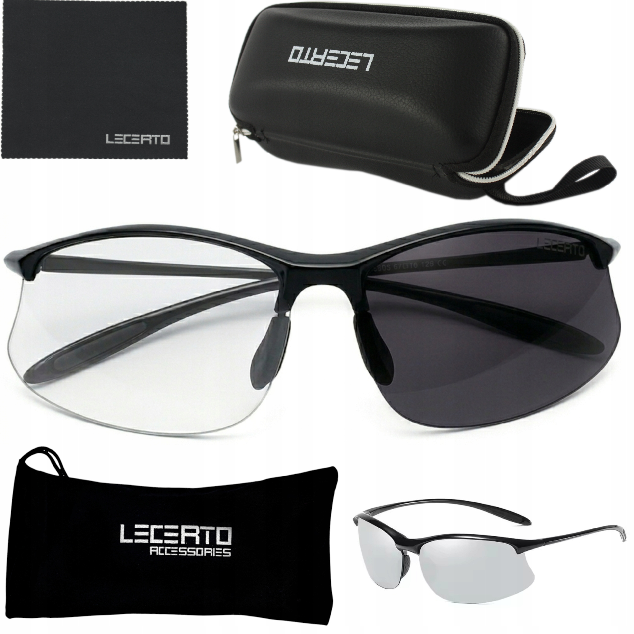 LECERTO ULTRALEKKIE 13G OKULARY PRZECIWSŁONECZNE FOTOCHROMOWE UV400 PREMIUM