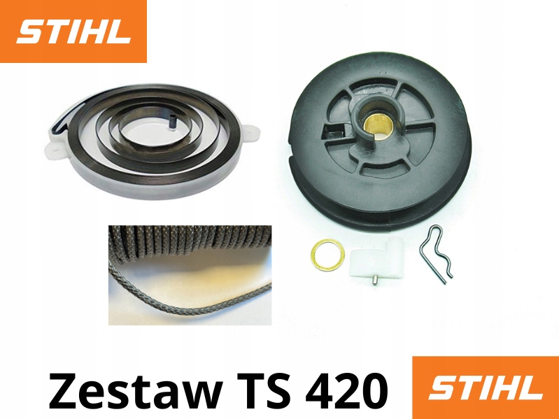 Zestaw Koło Linowe Kółko Rozrusznik Ts 420 zabierak, zawleczka, podkł