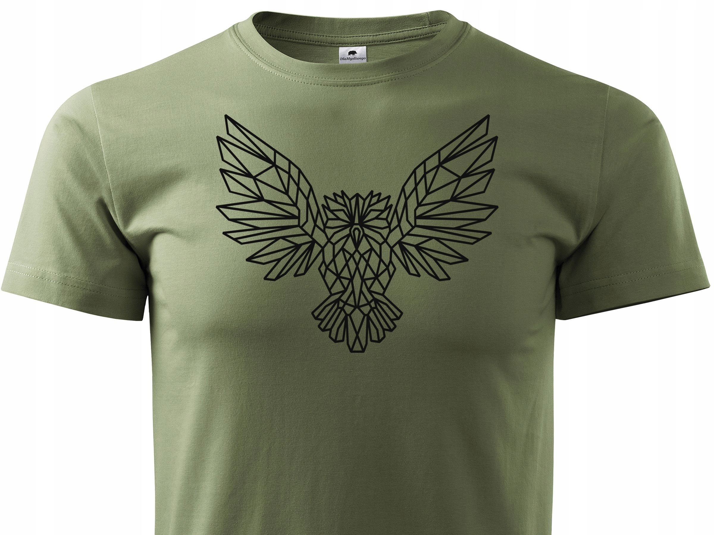 

Myśliwska koszulka – T-shirt khaki – wzór Sowa