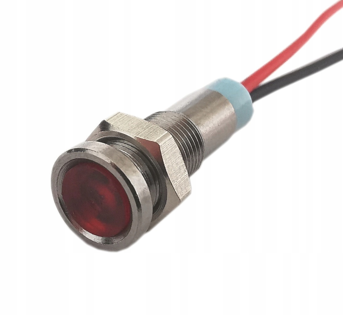 

Kontrolka Led 8mm 12V metalowa czerwona