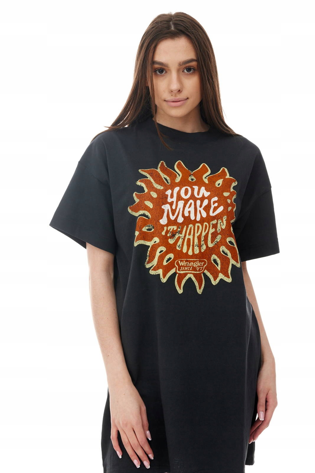 

Wrangler Tee Dress Washed Black W9N7GFXVD S