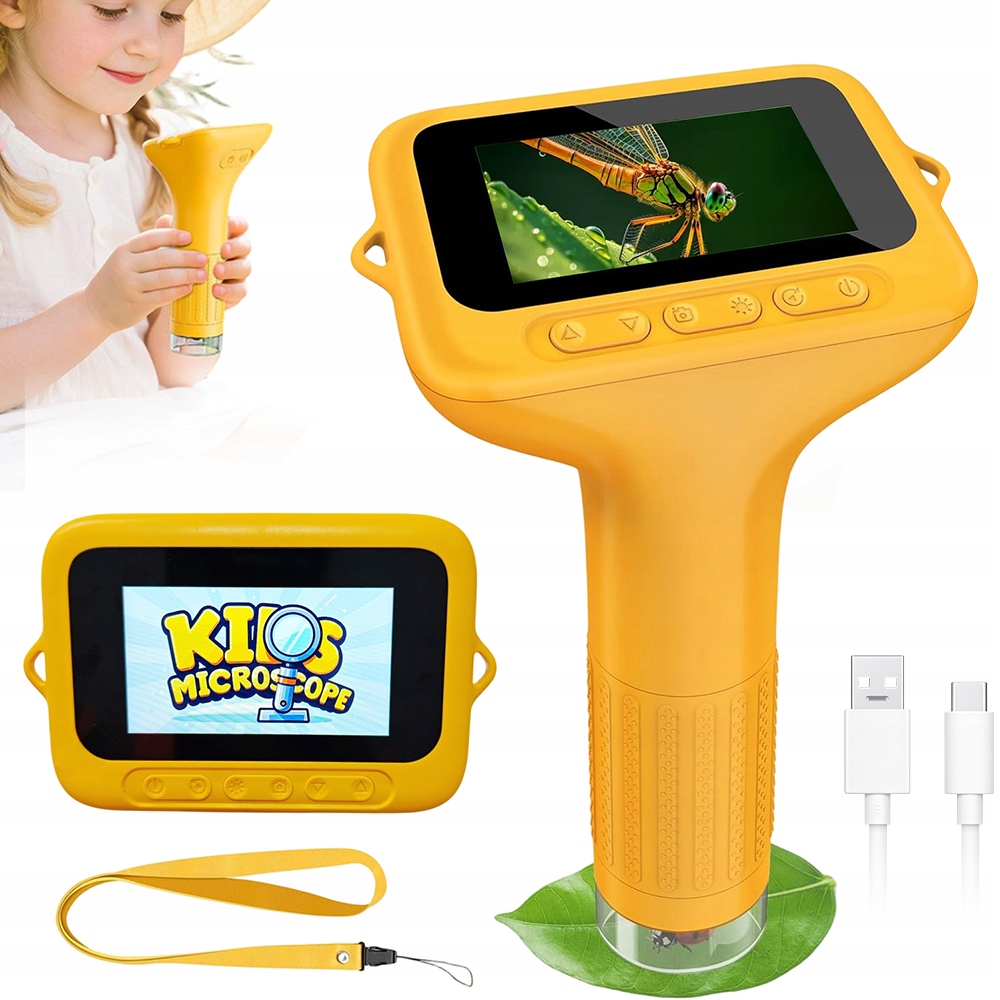 Digitální Kapesní Optický Mikroskop Pro Děti S Led Přiblížením 1000X Hd