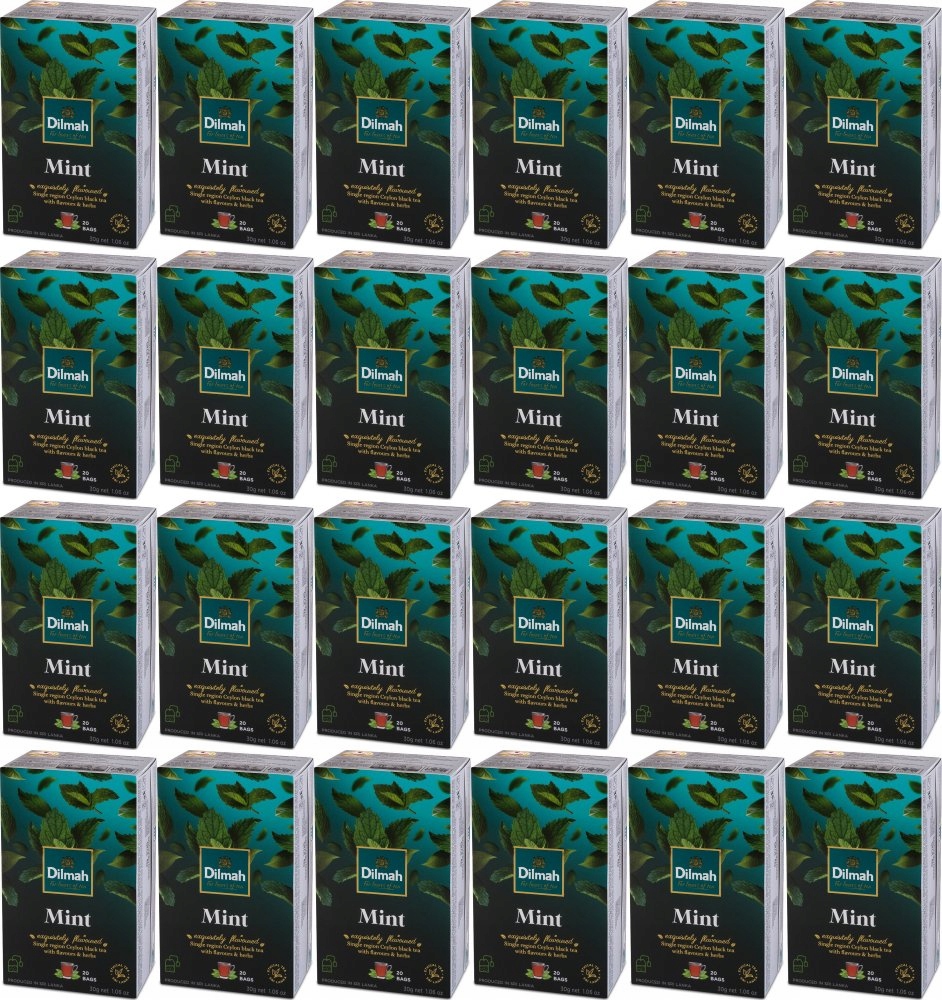 Herbata czarna Dilmah Mint mięta 20szt x24