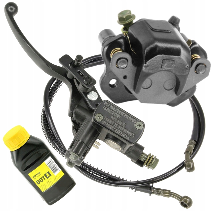 Pompa Lewa Przewód Zacisk Hamulca Hamulcowy Tył Klocki Atv Quad Kxd 110 125