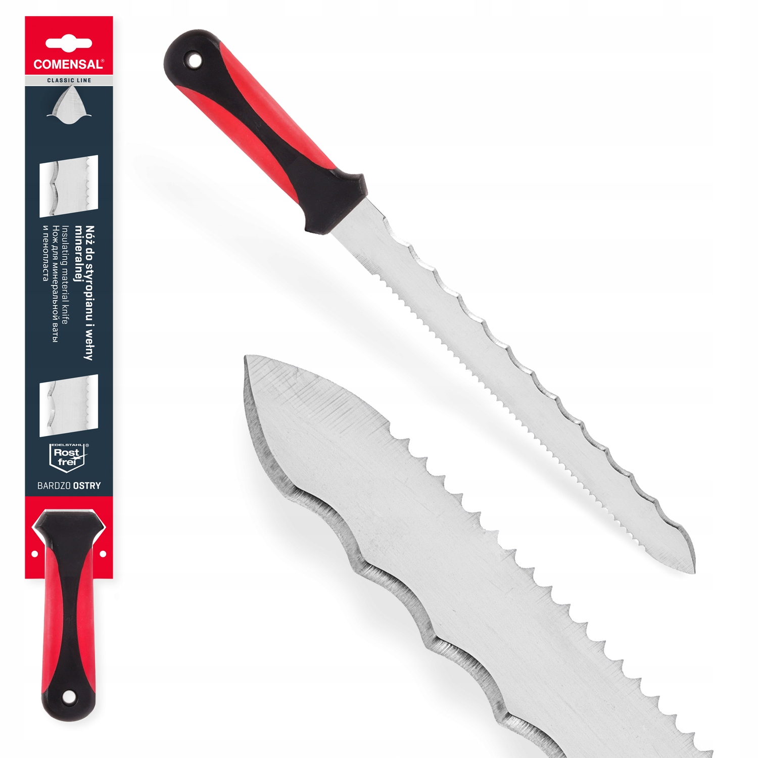 COMENSAL Paca tarka + nóż do cięcia styropianu Długość 380 mm