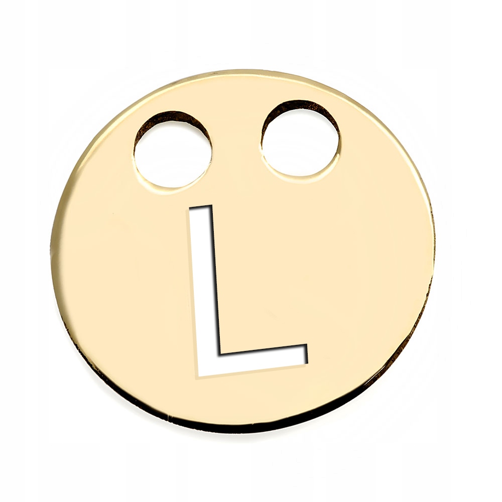 

Złota zawieszka 585 kółko literka L do celebrytki