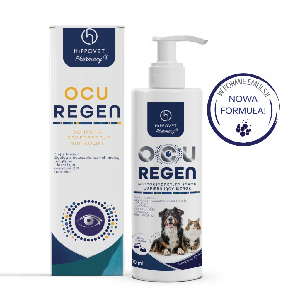 Levně Hippovet Pharmacy OcuRegen Antioxidační emulze na podporu zraku 100 ml
