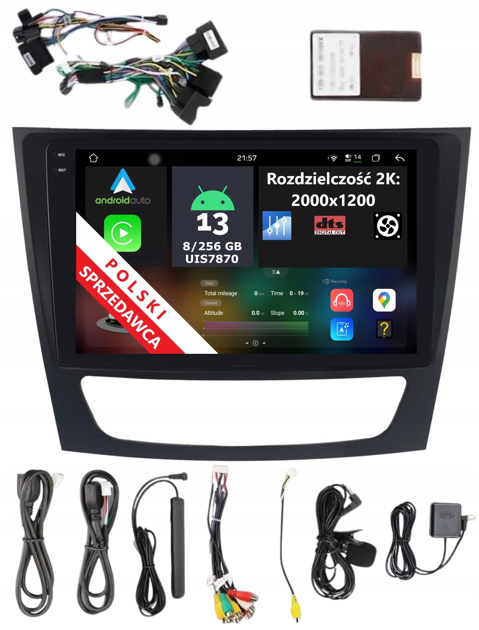 Navigace Android Mercedes Cls W219 E W211 G W463 8/256 Gb Dsp Carplay Lte