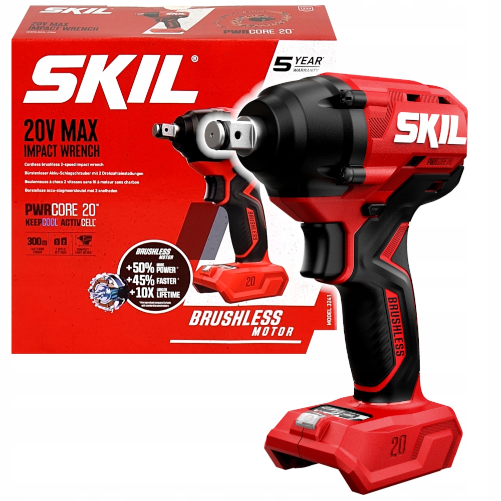 Akumulatorowa zakrętarka udarowa Skil 20V 3241 Ca 300Nm 1/2'' Body