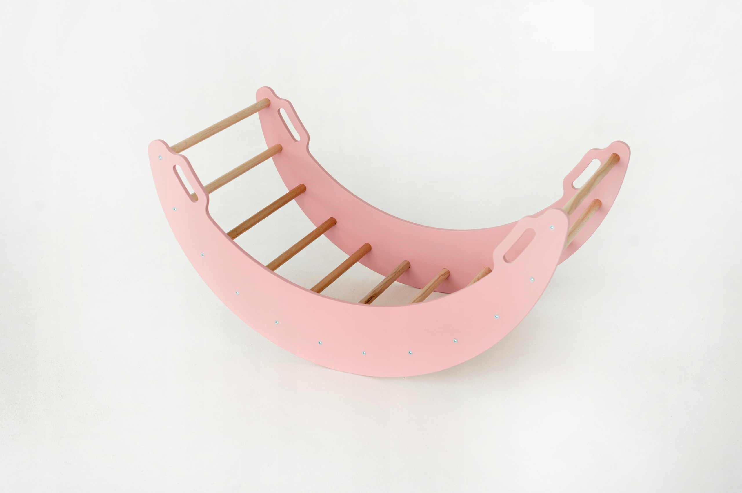 Bujak drewniany dzieci Moon różowy