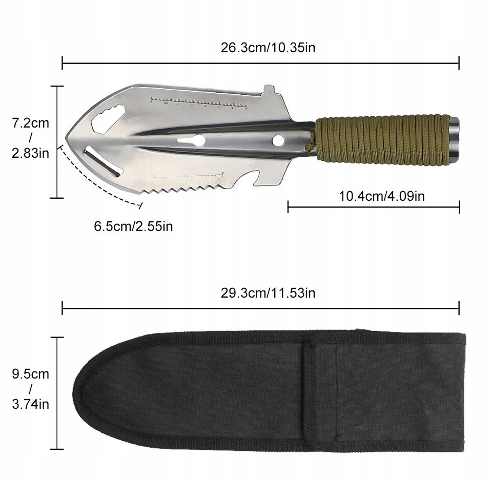 Nożołopatka Digger paracord + Kabura EAN (GTIN) 0896010001027