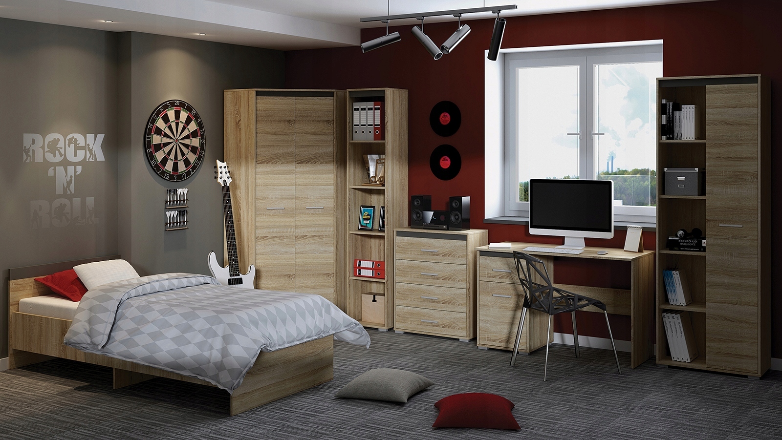 AVO 06 REGAŁ SONOMA JASNA BIAŁY ML MEBLE +GRATIS Szerokość mebla 69 cm