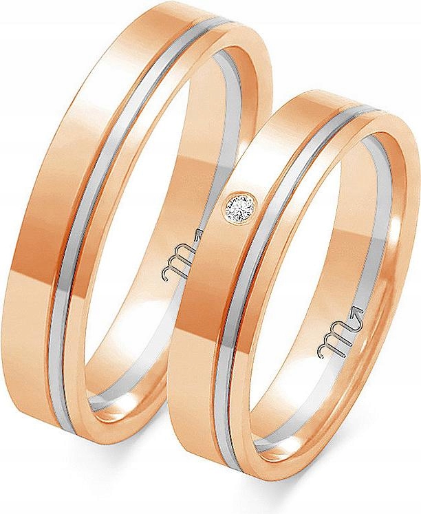 Růžové zlato snubní prsten gravírování 585 r 23 24 25 dámský, módní