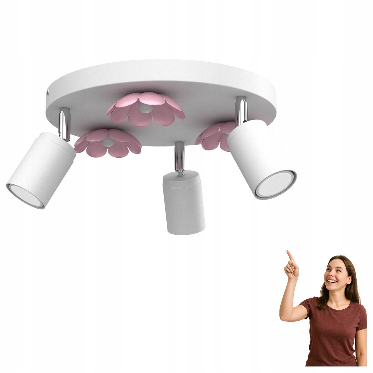 Lampa detský trojitý reflektor na kruhu Flower 3878 Luminex